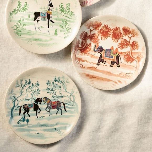 NWT Anthropologie Terrace Canape Plates set of 4 - Picture 2 of 4